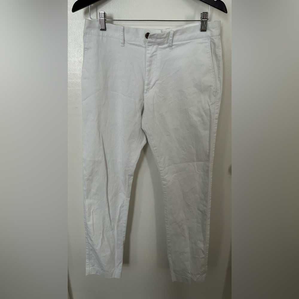 J.Crew Slim Fit Flex Chino Pants Men’s 31x32 White Stretch Casual Preppy